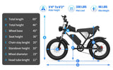 EU UK US Warehouse Q20 standard 1000W 20* 4 inch fat tires 48V 20Ah  electric bike with 36 mph top speed