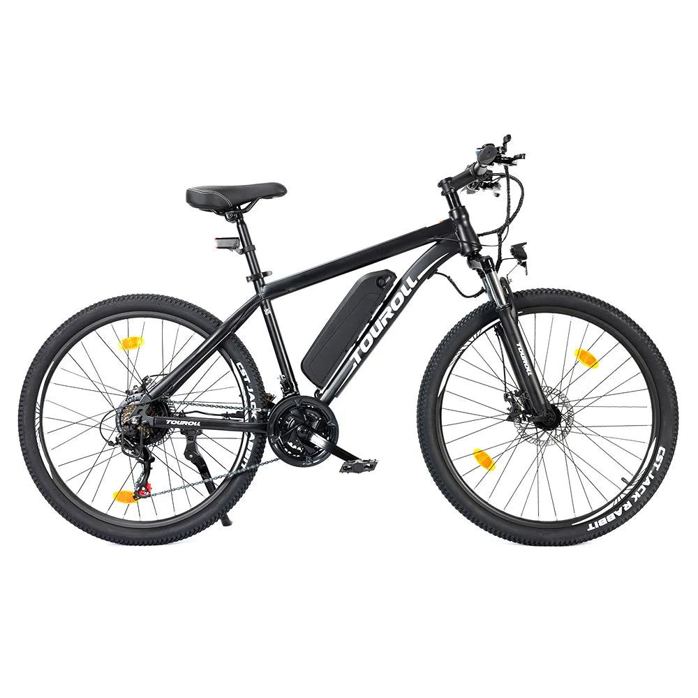 Hotsale Mountainbike 250W 36V 13Ah Touroll U1 26-Zoll-Offroad-Reifen Elektrisches MTB-Fahrrad mit Shimano 21-Gang-Scheibenbremse