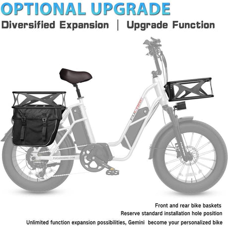 Fucare Factory Stock Gemini 20 Inch Fat Tire Long Range Electric Dirt Motorbike 48V Electric Motorcycle for Outdoor Cycling