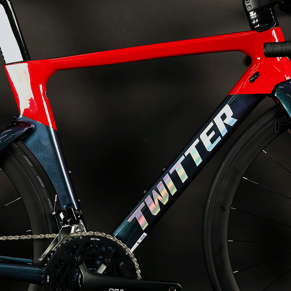 2022 TWITTER Bike AURORA Disc Brake Carbon Fiber Frame Full Hydraulic Disc Brake Cycling Road Bike