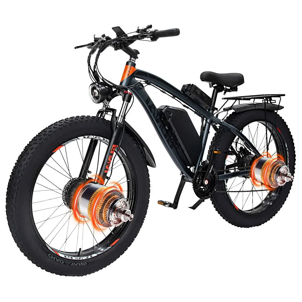 GUNAI GN88 Elektro-Mountainbike 26*4,0 Zoll dicke Reifen 1000 W*2 Motoren 55 km/h Max-Schnelligkeit 48 V 22 Ah-Batterie 130 km R