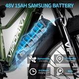 48V 15AH Long Rang MTB 750W 1000W Fat Tire Electric Mountain Bicycle Multi Mode LDC Display Best Sport EU US Ebike for Adults