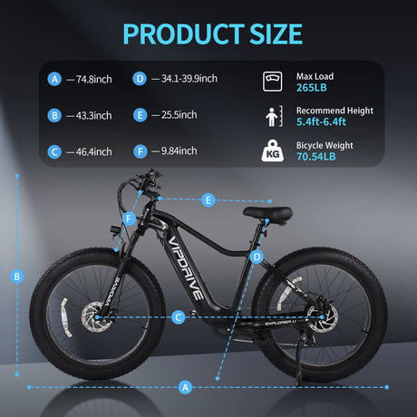 USA Stock 48V 15AH 750W Fat Tire 26 Inch Mountain Ebike Multi Mode 7 Speed Gear LCD Display Sport Ebike for Adults