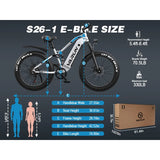 Factory Wholesale Free Shipping Throttle Electric Mountain Bike 48V 16.8AH  26 Inch Fat Tire for Adults Europe Warehouse