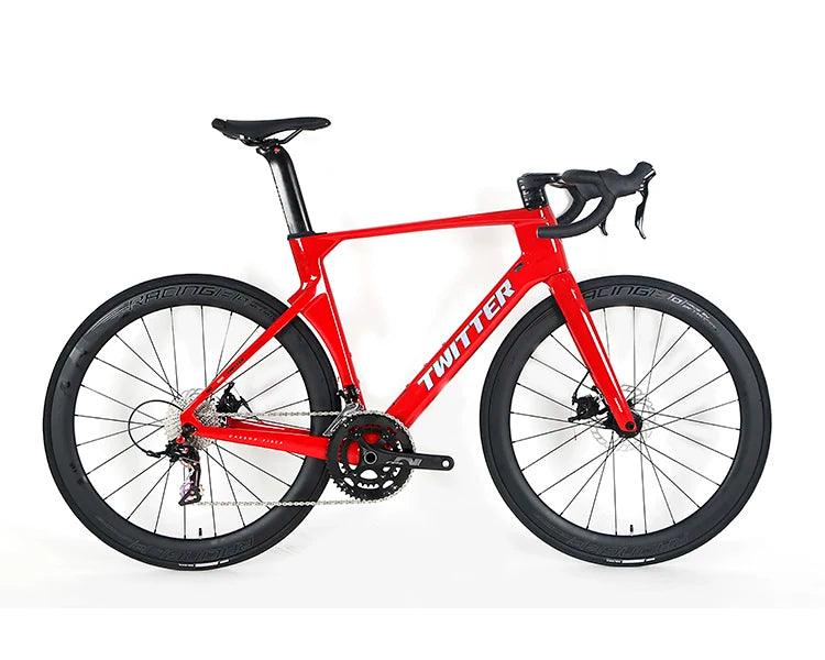 Twitter Full Carbon Road Bike With Carbon Wheelsets Bicycle R10 Disc Cycle Bike Carbon Fiber Road Bike 700C Roadbikes Wholesale