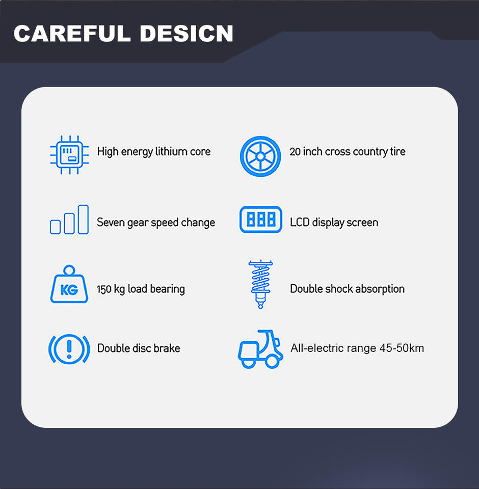 YAMALI FXH-006 Electric MT Bike 350/1000W Rear Hub 48V 18/20AH Battery 20*4.0 Fat Tyre 50km Range 40km/h MaxSpeed Dual Disc