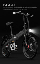 For G660 Foldable Electric City Bike with Central Motor Digital Electronic 25 Speed 45km Range