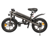 TFSMILEY S5 Electric Folding Bike 16*3.0 Tire Max Speed 25-32km/h 36V 250-500W 7.8ah Dual Disc Brake Front Steel Brushless