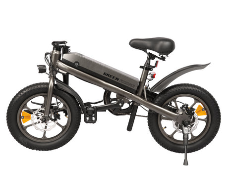 TFSMILEY S5 Electric Folding Bike 16*3.0 Tire Max Speed 25-32km/h 36V 250-500W 7.8ah Dual Disc Brake Front Steel Brushless