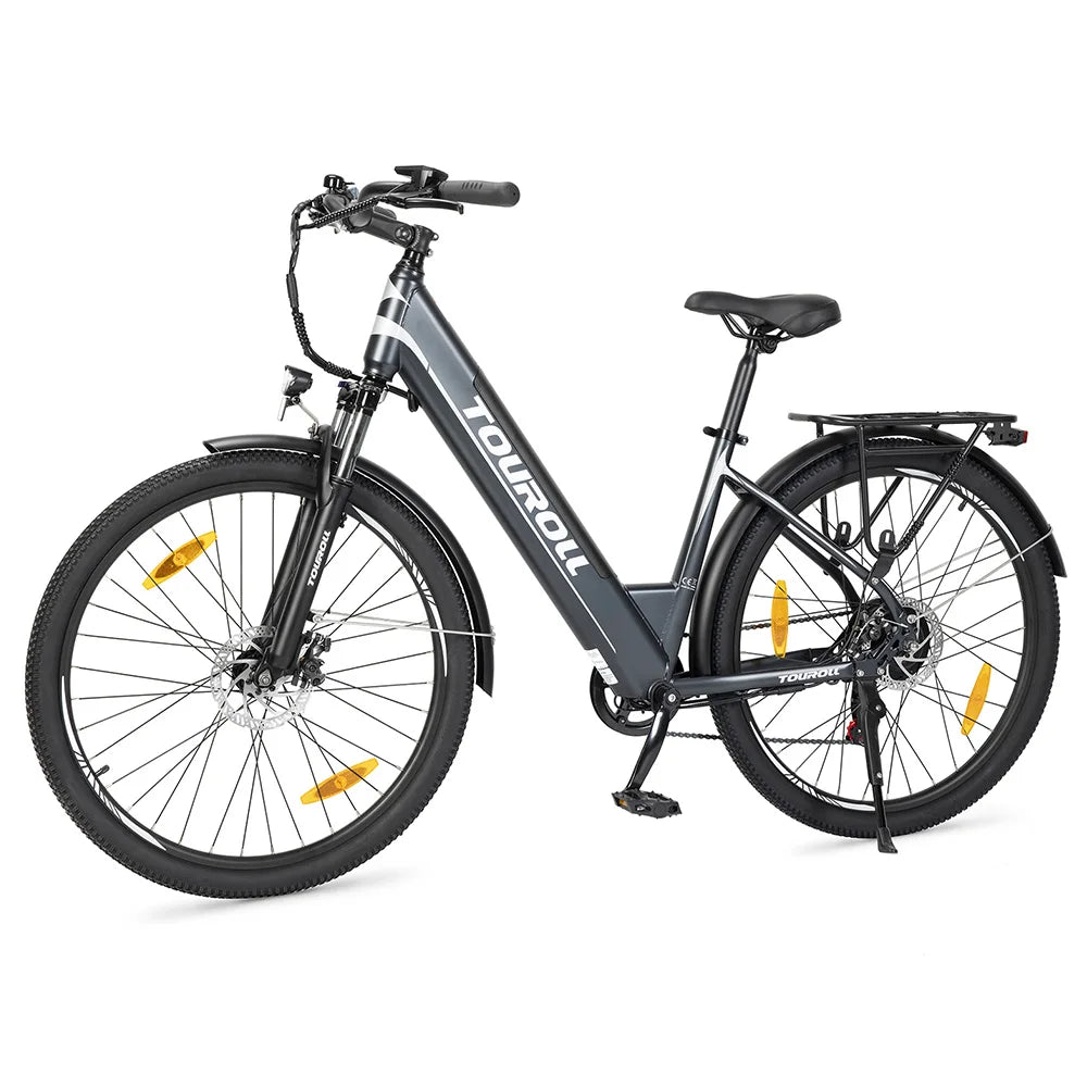 EU Stock City Bike 27,5 Zoll 250W 15,6 Ah Touroll J1ST Trekking rad mit mechanischer Scheiben bremse und E-Bremse