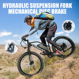 USA Stock 48V 13AH 500W Fat Tire Mountain Snow Full Suspension Ebike Multi Mode LCD Display Sport Ebike for Adults