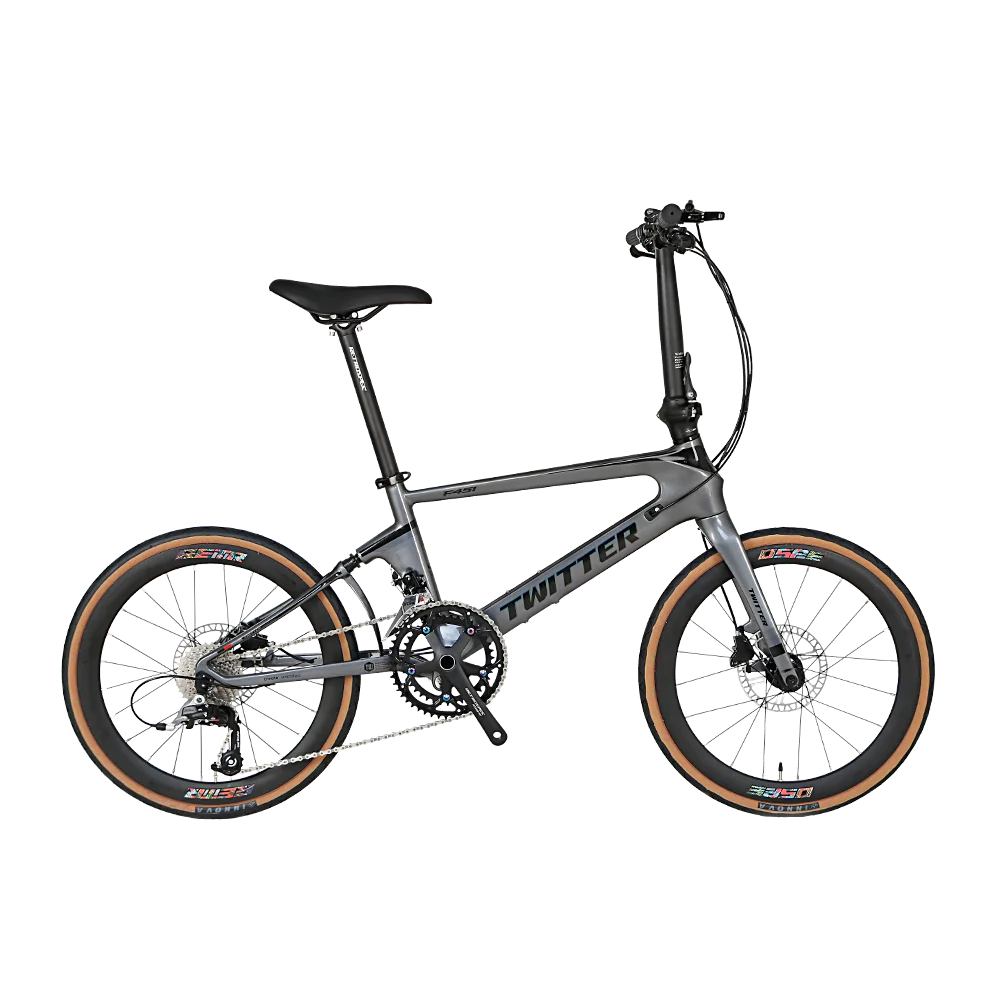 Twitter F451 Folding Bike Carbon Fiber 22 Speed Hybrid Disc Brake Foldable Bicycle