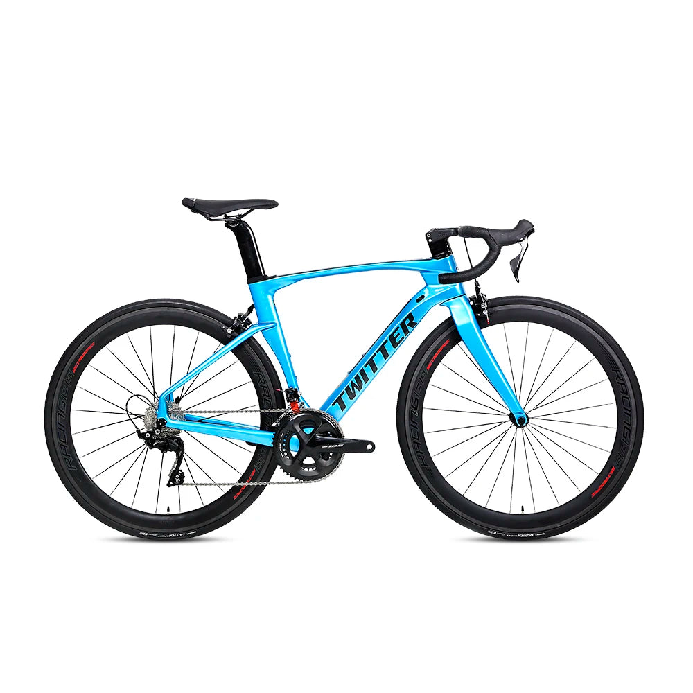 High Quality Twitter Road Bikes for Men Bicycle Professional Racing 700x25c Tire  Carbon Fiber Frame Road Bike Cycle