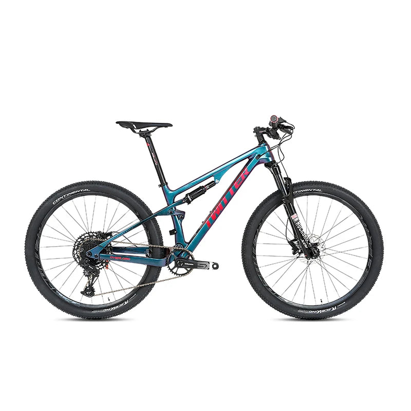 Twitter Mtb Suspension Holographic Color Carbon Fiber Mountain Bicycle GX-12 Speed Mtb Frame Full Suspension