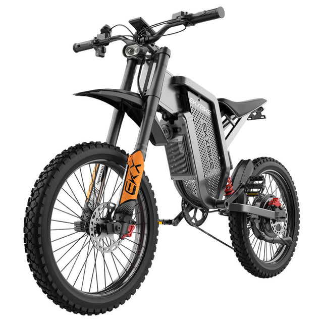 EKXBIKE X21 Max 3000W 60V 30AH Electric Mountain Bike 19*2 Zoll 85 km/h MTB-Reifen 90km Range Hydraulically-Loaded Shock