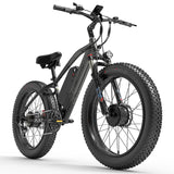 LANKELEIS MG740PLUS Dual-Engine Off-Road Electric Bike 48V Rear Hub Motor Disc Brake System Aluminum Alloy Frame Tube Battery
