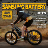 Taurus 26\" All-Terrain Electric Hybrid Cruiser Bike 8 Speed Lithium Battery Aluminum Alloy Frame Long Range Hydraulic Brake