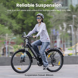 EU Stock City Bike 27,5 Zoll 250W 15,6 Ah Touroll J1ST Trekking rad mit mechanischer Scheiben bremse und E-Bremse