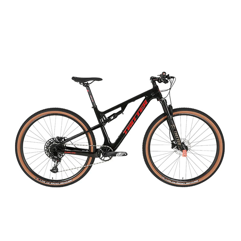 Full Suspension Bike Rack OVERLORD  Mountain Bikes  MTB Carbon Fiber 29er High Quality Suspension Mountain Bike KS Rear Shox