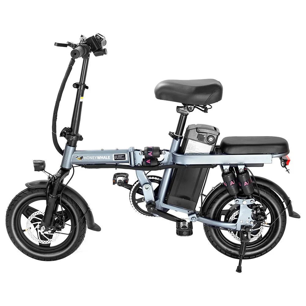 Honey Whale S6 Pro Elektrofahrrad 14*2,125 Zoll Reifen 350 W bürstenloser Motor 35 km/h max Geschwindigkeit 48 V 15 Ah Batterie