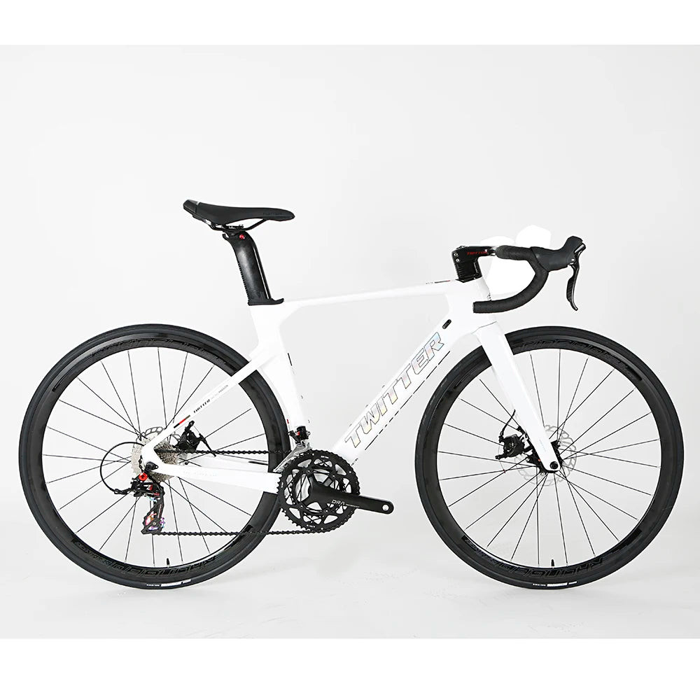 Twitter R10 Carbon Racing Bike 700c Integrated Handlebar 24S Alloy Wheel Road Bicycle With EPS