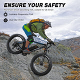 USA Stock 48V 13AH 500W 26 Inch Lithium Battery Fat Tire Mountain Electric Bicycle Multi Mode Long Range Sport Fast Ebike