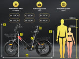 K201 E-Bike Cityrad KAISDA Klapprad 20 Zoll Elektrofahrrad mit 36V 20.8Ah Abnehmbarer Akku