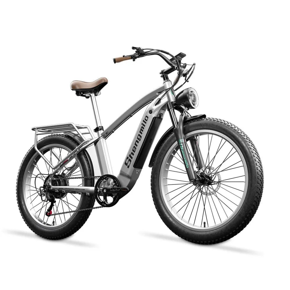 Shengmilo MX04 26*3.0 Inch Fat Tire Electric Moped Bike Mountain Bicycle Bafang 500W Motor 15Ah Battery Shimano Gear