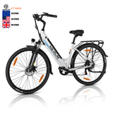 Low Step-Through Aluminum Electric Hybrid Bike 700C 500W City EBike 48V 10.4AH EU UK Warehouse Intergrated Electric Bicycle