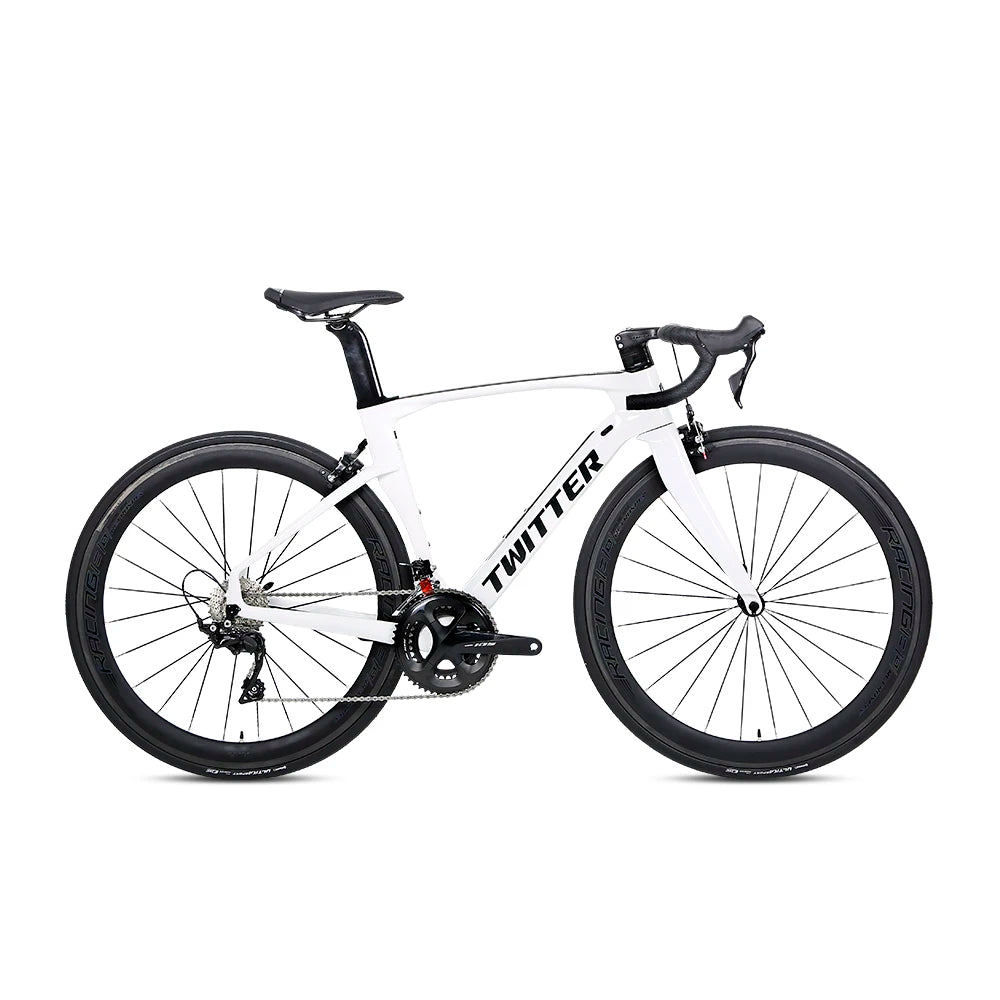High Quality Twitter Road Bikes for Men Bicycle Professional Racing 700x25c Tire  Carbon Fiber Frame Road Bike Cycle