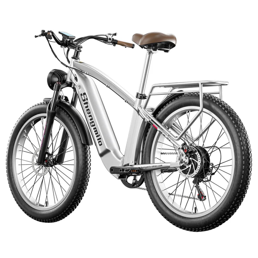 Shengmilo MX04 26*3.0 Inch Fat Tire Electric Moped Bike Mountain Bicycle Bafang 500W Motor 15Ah Battery Shimano Gear