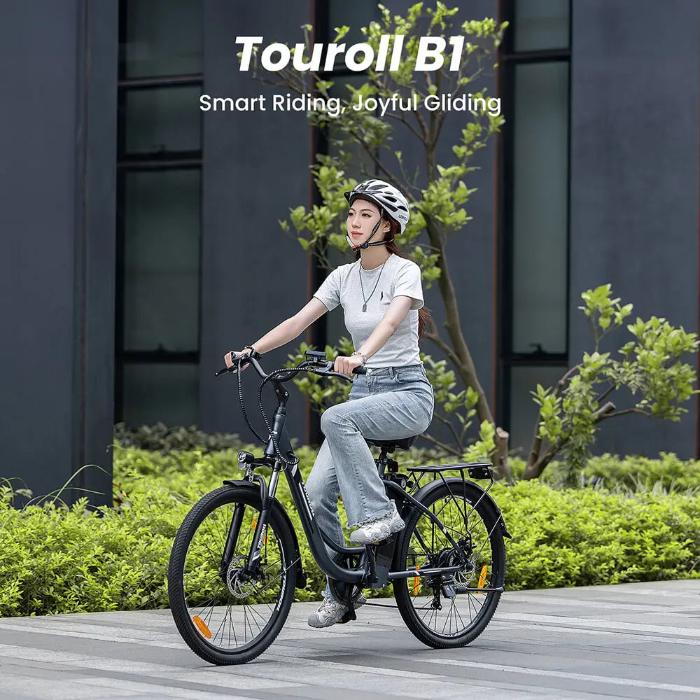 Elektrisches Citybike 250W 15,6 Ah 45Nm Drehmoment 5 Hilfs stufen 7-Gang Shimano Gear Touroll B1 mit leistungs starkem Motor