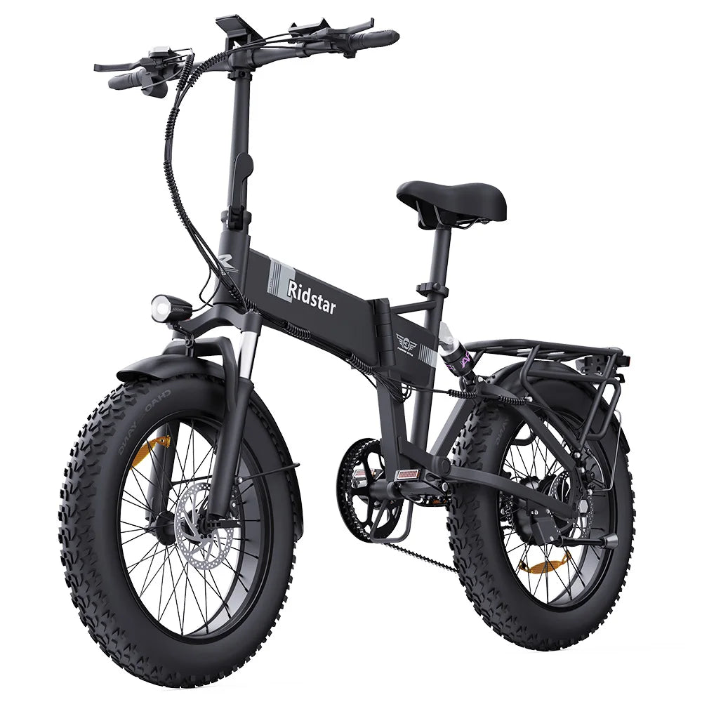 1000W 48V 15AH 45 km/h 80km Ridstar H20 Klapp-Elektro fahrrad mit 20 Zoll fetten Reifen vorne und hinten Doppel hydraulik federu