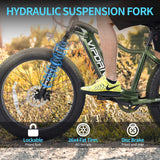 Vipdrive US Warehouse Drop Shipping 26" Fat Tire Ebike 48V 15AH Best Battery Dual Suspension MTB Electric Snow Beach Bicycle