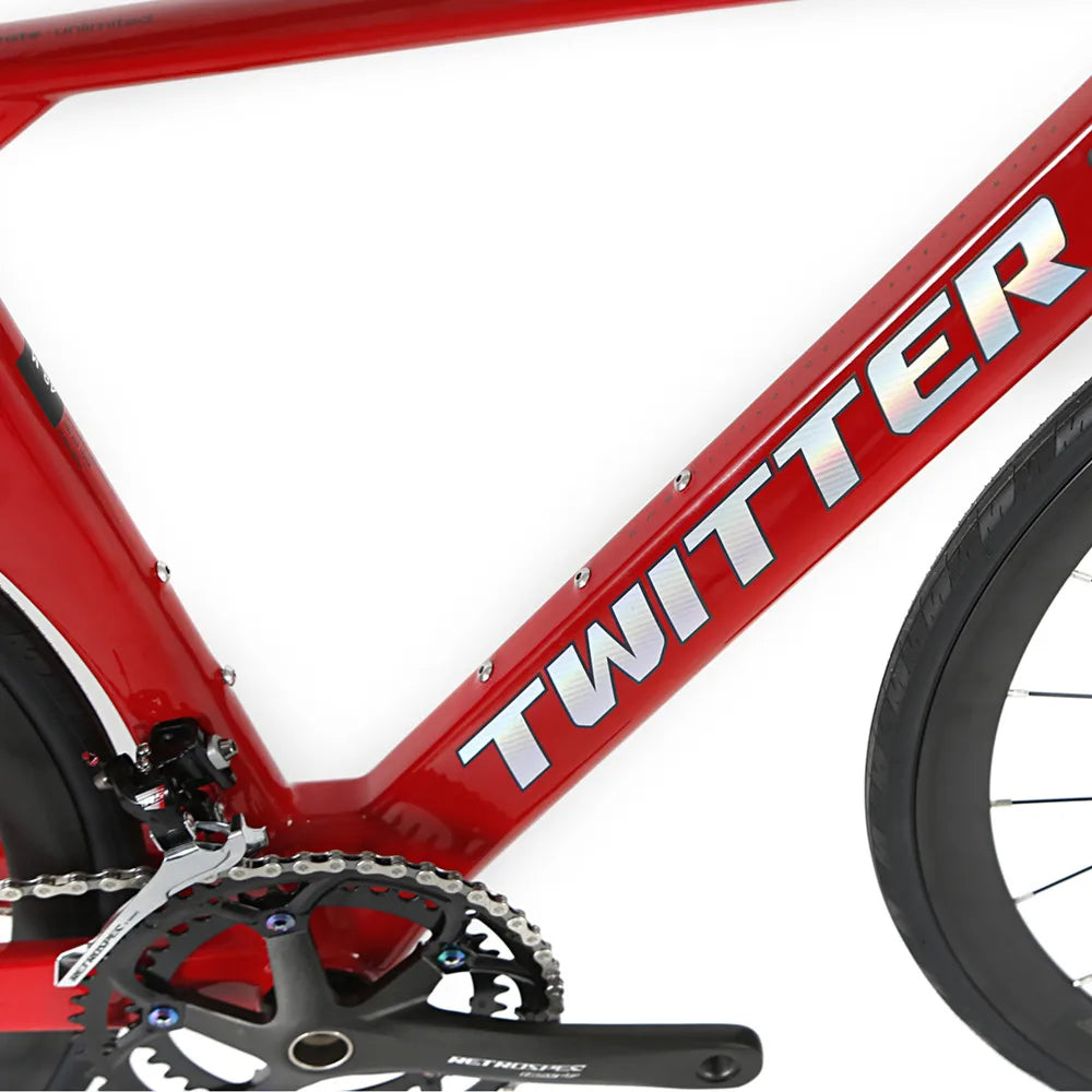 Integrated Handlebar Hidden Cable 56CM Professional Carbon Fiber Road Bike 700C