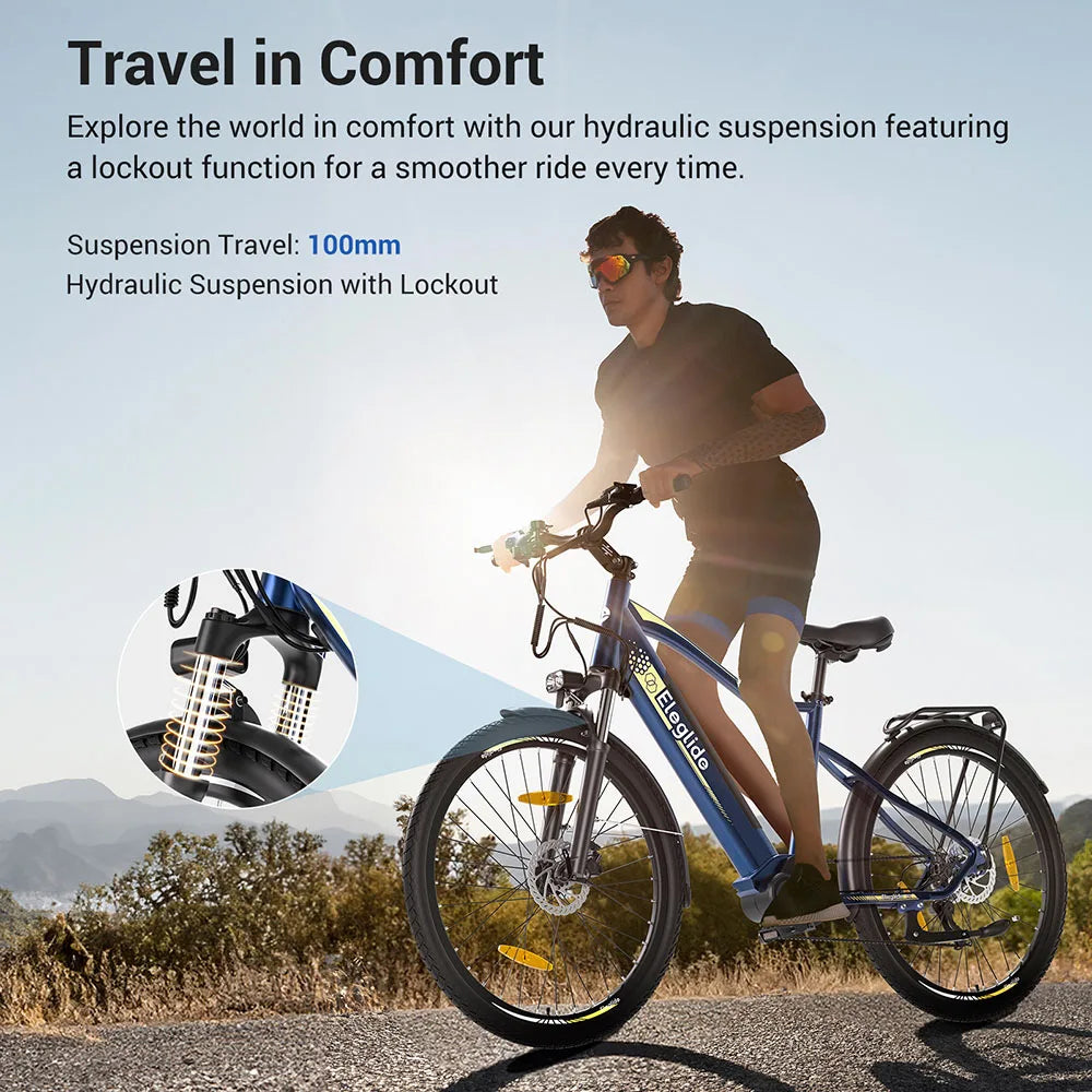 Eleglide C1 27,5 Zoll Trekking-Bike mit 250 W Ananda Mittellauf-Motor, 14,5 Ah-Batterie max 150 km