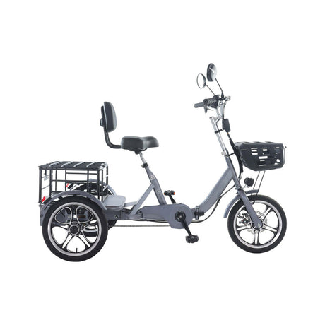 EU Warehouse 48V 350W 22Ah Lithium Battery 3-Wheel Tricycle Cargo Electric Bike with Disc Brake Foldable Brushless Motor