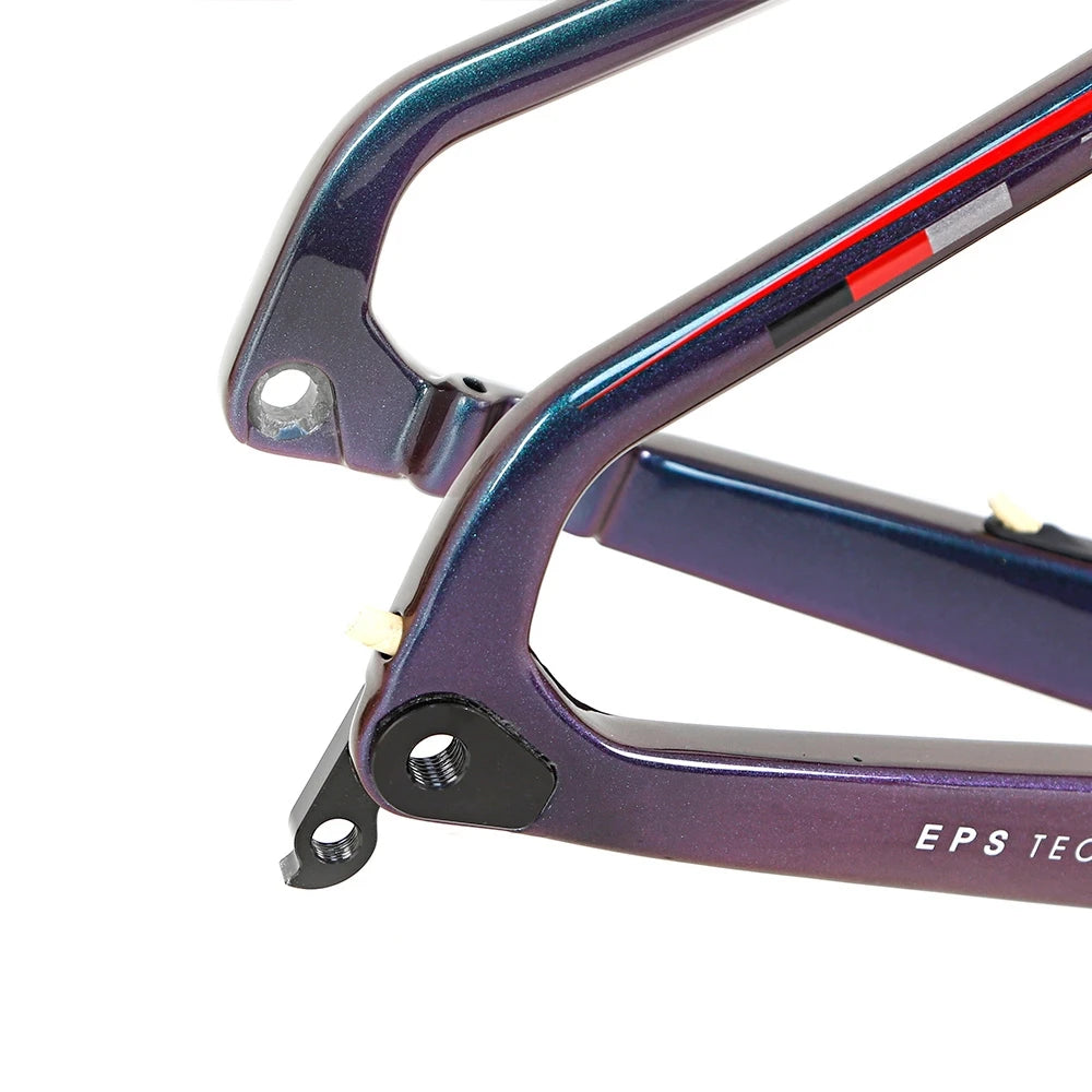 China Factory Gravel Frameset Holographic Color Carbon Bike Road Frame Carbon Gravel Bike Frame
