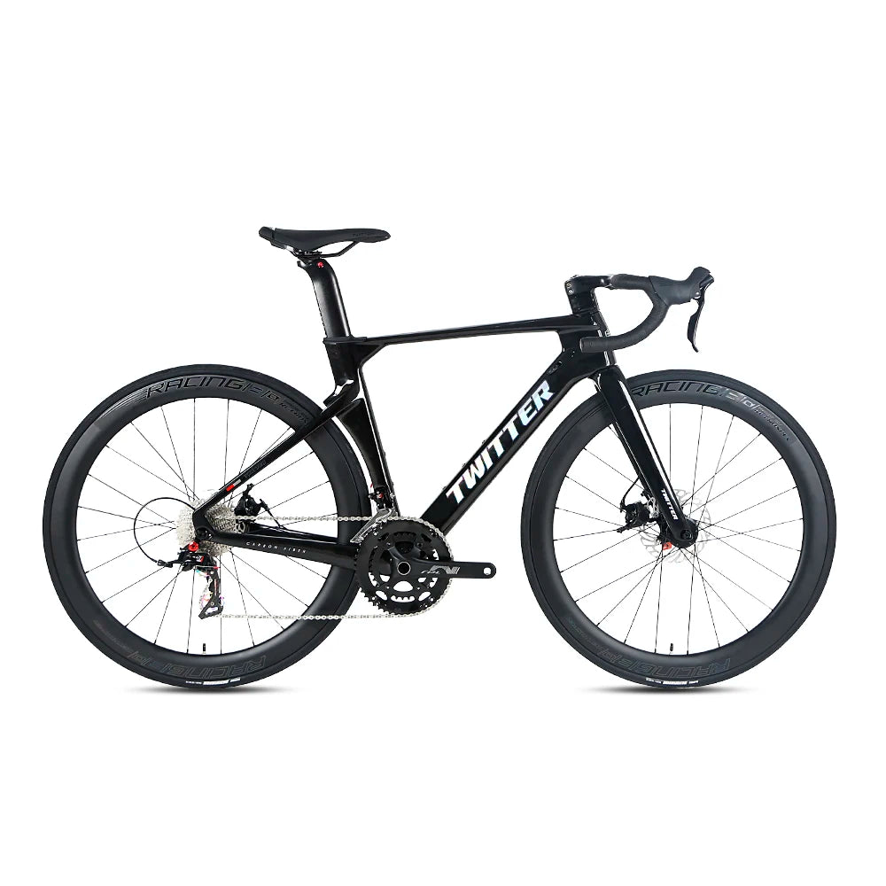 Twitter Full Carbon Road Bike With Carbon Wheelsets Bicycle R10 Disc Cycle Bike Carbon Fiber Road Bike 700C Roadbikes Wholesale