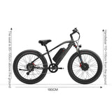 LANKELEIS MG740PLUS Dual-Engine Off-Road Electric Bike 48V Rear Hub Motor Disc Brake System Aluminum Alloy Frame Tube Battery