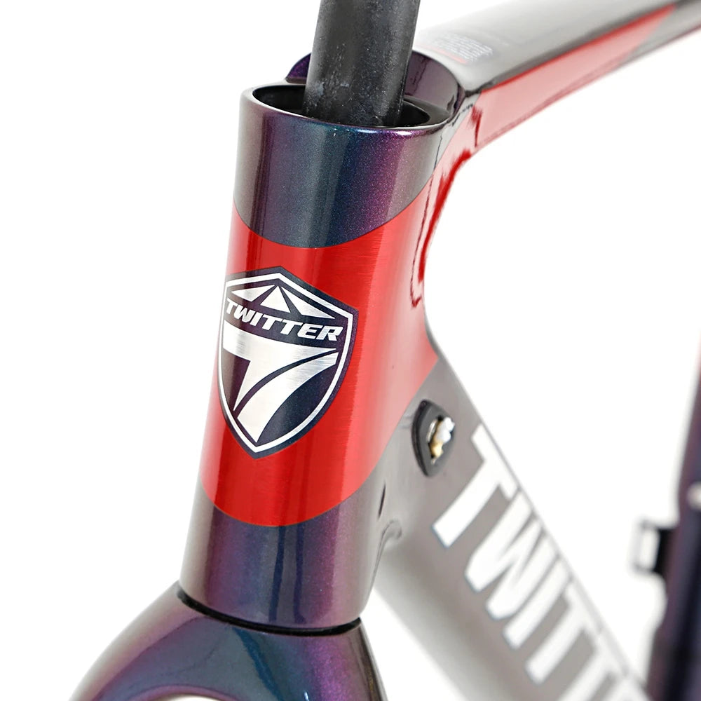 China Factory Gravel Frameset Holographic Color Carbon Bike Road Frame Carbon Gravel Bike Frame