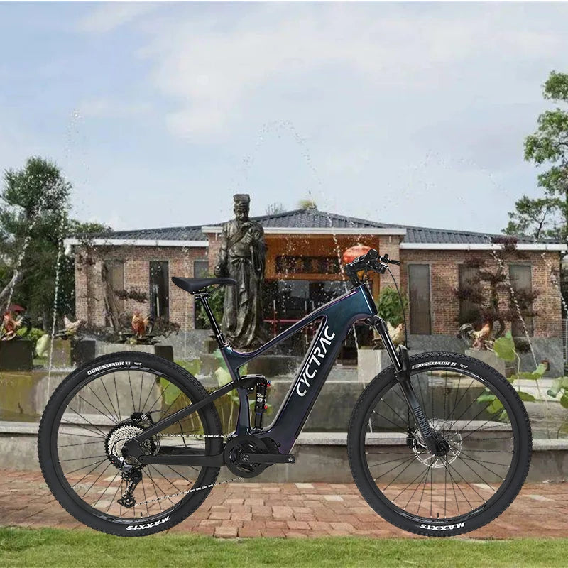 Full Suspension Fat Tire Electric Ebike E Mountain Hybrid Bike Adult Bafang M600 Carbon Frame Bicycles Cycle Bikes for Man