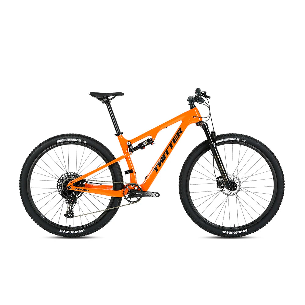 Twitter Mountain Bike Full Suspension OVERLORD SX - 12S Speed Disc Brake Mtb Carbon Fiber Mountain Bicycle