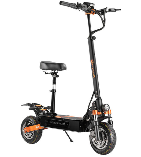 Cheevalry S10 Electric Scooter 52V33AH Dual Motor 1600W*2 10inch Tyre Max Speed 70km/h 110-130km Range Dual Suspension New
