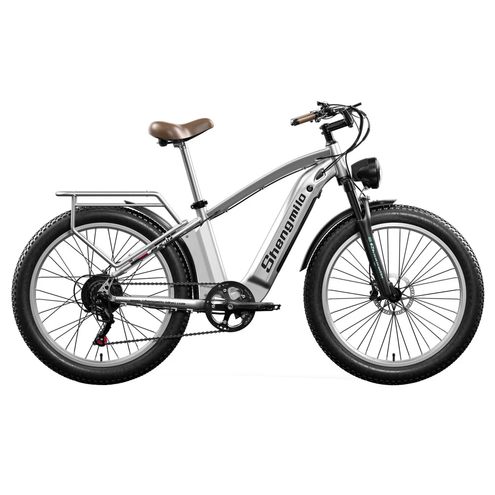 Shengmilo MX04 26*3.0 Inch Fat Tire Electric Moped Bike Mountain Bicycle Bafang 500W Motor 15Ah Battery Shimano Gear