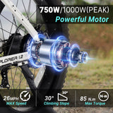 USA Stock 48V 15AH 750W Lithium Battery Fat Tire Mountain Off-Road Ebike Multi Mode LCD Display Surron Sport Ebike for Adults