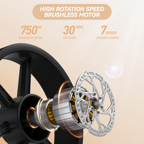 Moutain E-Bike JANSNO X70 electric bike 20" for adults, double battery 48V 34Ah 750W motor  off-road snow e-bike
