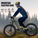 Vipdrive US Warehouse Drop Shipping 26" Fat Tire Ebike 48V 15AH Best Battery Dual Suspension MTB Electric Snow Beach Bicycle