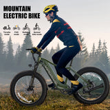 Vipdrive US Warehouse Drop Shipping 26" Fat Tire Ebike 48V 15AH Best Battery Dual Susponsion MTB Electric Snow Beach Bicycle
