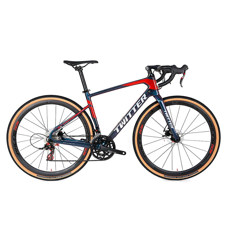 China Factory Witter Gravel Bike Carbon Road Bike 700*40C Tire Fatbike Bicycle 22speed Disc Brake Road Bike Carbon 2021 Hot Sale